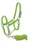 Showman Full Size Adjustable Nylon Halter With 7' Lead