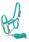 Showman Full Size Adjustable Nylon Halter With 7' Lead