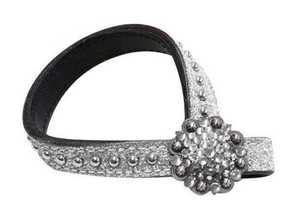 Showman Glitter Leather Tie Down Keeper