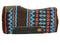 Showman Klassy Cowgirl 28" x 30" Brown and Turquoise Colored Memory Felt Bottom Saddle Pad