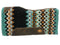 Showman Klassy Cowgirl 28" x 30" Turquoise, Orange and Black Colored Memory Felt Bottom Saddle Pad