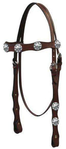 Showman Leather Brow Band Headstall