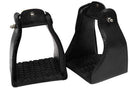 Showman Leather Covered Endurance Stirrups With Rubber Tread