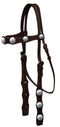 Showman Leather Headstall With Silver Conchos