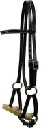 Showman Leather Side Pull With Double Rope Nose