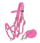 Showman Nylon Combination Halter Bridle With Reins