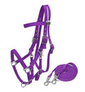 Showman Nylon Combination Halter Bridle With Reins