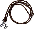 Showman One Piece Leather Braided Roping Reins