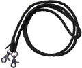 Showman One Piece Leather Braided Roping Reins