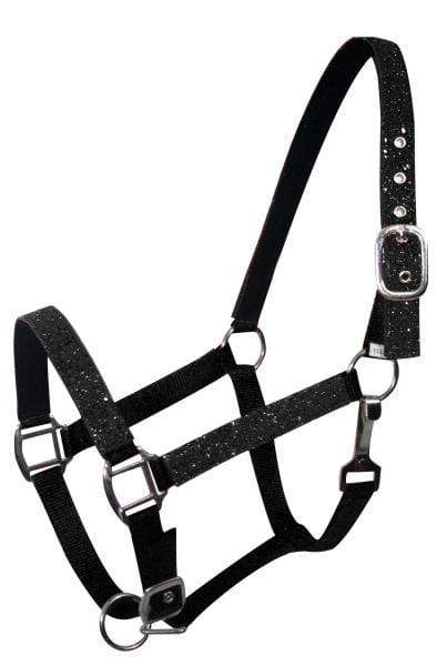 Showman Pony Size Nylon Halter With Glitter Overlay