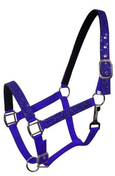 Showman Pony Size Nylon Halter With Glitter Overlay