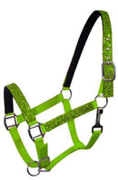 Showman Pony Size Nylon Halter With Glitter Overlay