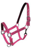 Showman Pony Size Nylon Halter With Glitter Overlay