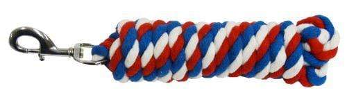 Showman Showman 10' Red, White and Blue Braided Cotton Lead