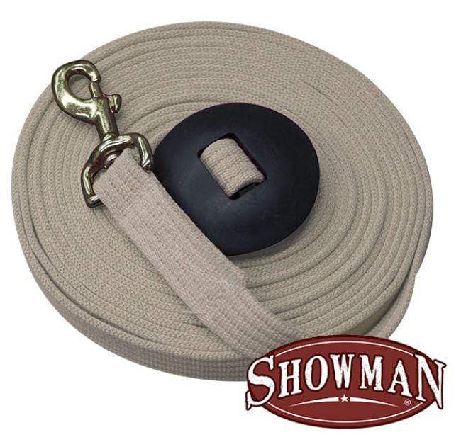 Showman Showman 25' Flat Cotton Web Lunge Line With Brass Snap