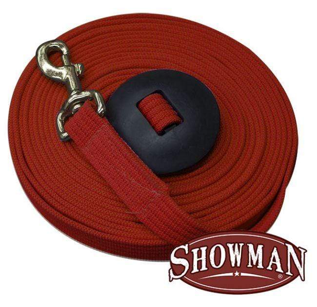 Showman Showman 25' Flat Cotton Web Lunge Line With Brass Snap