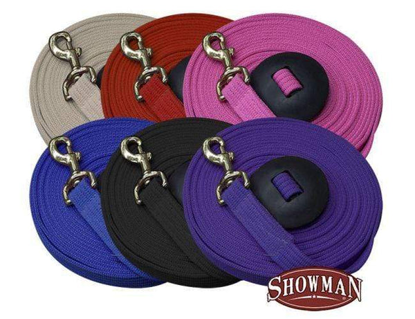 Showman Showman 25' Flat Cotton Web Lunge Line With Brass Snap