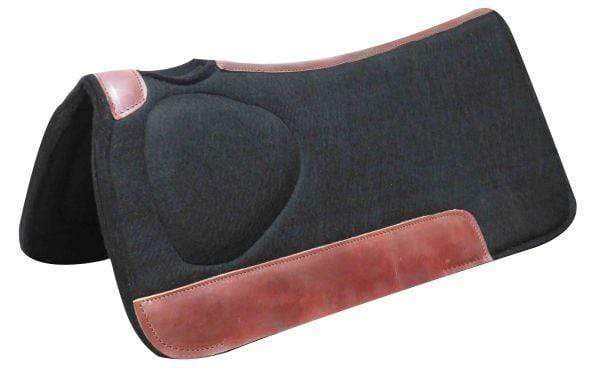 Showman Showman 31" x 31" x 1" Black Felt Saddle Pad With Built Up Shoulder