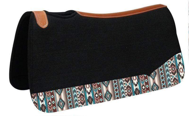 Showman Showman 31" x 32" x 1" Black Felt Pad With Feather Print