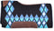 Showman Showman 34" x 36" x 3/4" Black, Blue, and Teal Memory Felt Bottom Saddle Pad