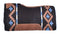 Showman Showman 34" x 36" x 3/4" Black, Brown and Light Blue Memory Felt Bottom Saddle Pad
