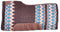 Showman Showman 34" x 36" x 3/4" Brown, Cream, and Turquoise Memory Felt Bottom Saddle Pad