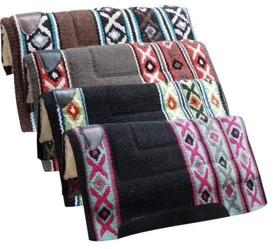 Showman Showman 36" x 34" 100% Woven Wool Top Pad With Fleece Bottom