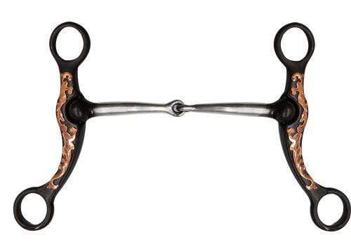 Showman Showman 5.5" Brown Steel Bit With Engraved Copper Overlay