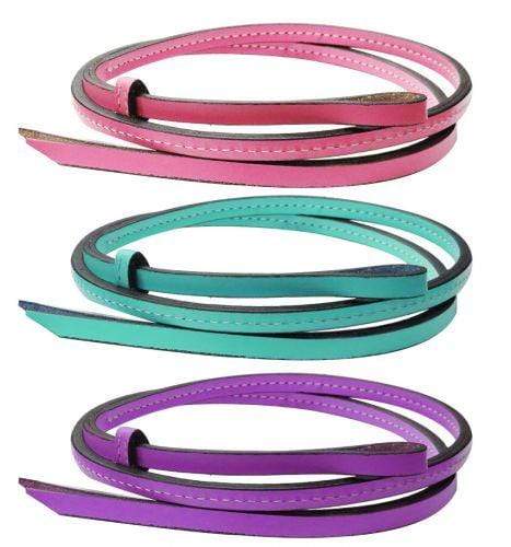 Showman Showman 50" x 1/2" Colored Leather Over and Under Whip
