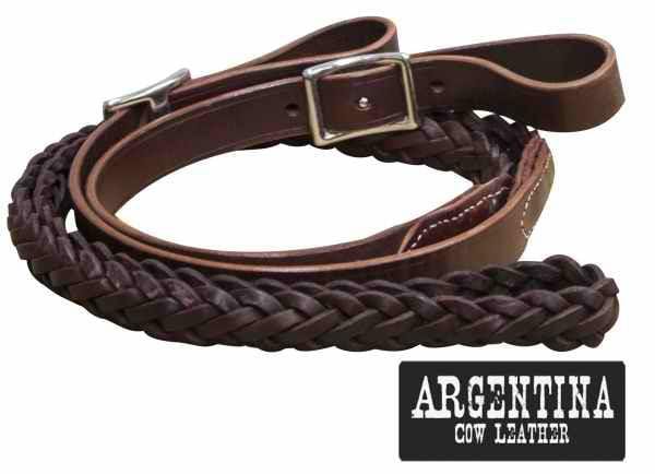 Showman Showman 7.5' Argentina Cow Leather Contest Reins
