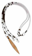 Showman Showman 8' Braided Nylon Romal Reins With Large Leather Popper