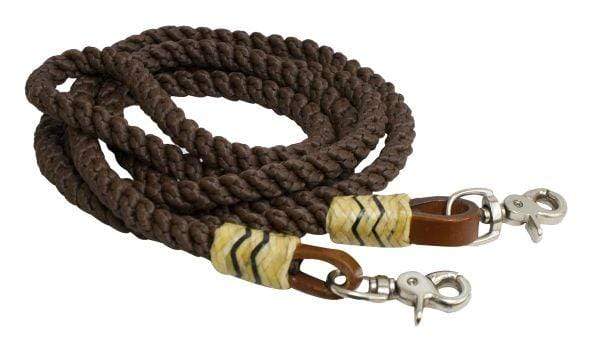 Showman Showman 8' Rolled Braided Barrel Reins