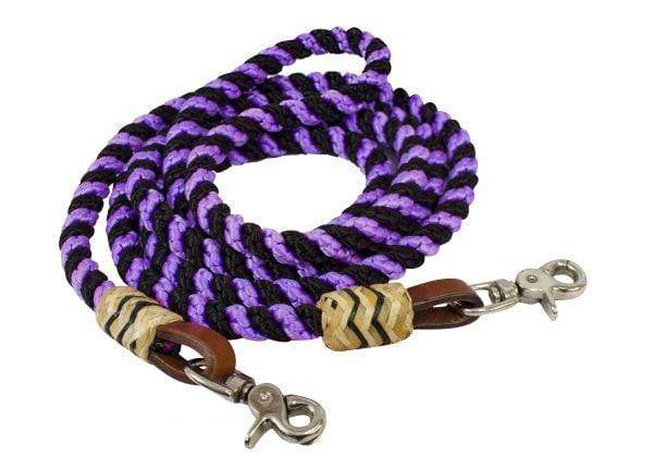 Showman Showman 8' Rolled Braided Barrel Reins