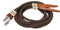 Showman Showman 8' Rolled Nylon Split Reins With Leather Poppers