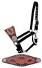 Showman Showman Adjustable Nylon Bronc Halter with Sunflower Tooled Noseband