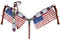 Showman Showman American Flag Fringe Headstall Set