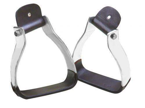 Showman Angled Aluminum Stirrups With Twisted Neck