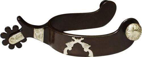 Showman Showman Antique Brown Spur With Engraved Silver Guns Overlay