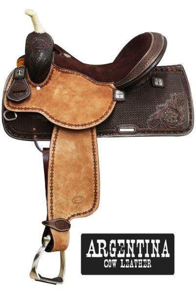 Showman Showman Argentina Cow Leather Barrel Saddle