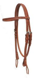 Showman Showman Argentina Cow Leather Basket Weave Tooled Headstall