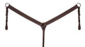 Showman Showman Argentina Cow Leather Breast Collar With Barbed Wire Tooled Design