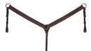 Showman Showman Argentina Cow Leather Breast Collar With Barbed Wire Tooled Design