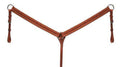 Showman Showman Argentina Cow Leather Breast Collar With Barbed Wire Tooled Design