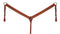 Showman Showman Argentina Cow Leather Breast Collar With Barbed Wire Tooled Design