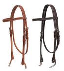 Showman Showman Argentina Cow Leather Headstall With Barbed Wire Tooling