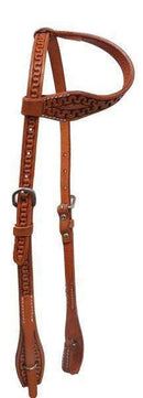 Showman Showman Argentina Cow Leather Headstall With Serpentine Tooling And Quick Change Bit Loops