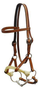 Showman Showman Argentina Cow Leather Side Pull With Snaffle Bit