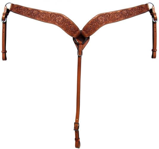 Showman Showman Argentina Cow Leather Tooled Breastcollar