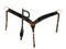 Showman Showman Argentina Medium Oil Cow Leather Headstall Set with Turquoise Lacing
