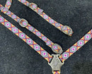 Showman Showman Aztec Print Nylon One Ear Headstall Set